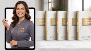 Mulher utilizando a VitórIA, Inteligência Artificial da franquia Botopremium no celular